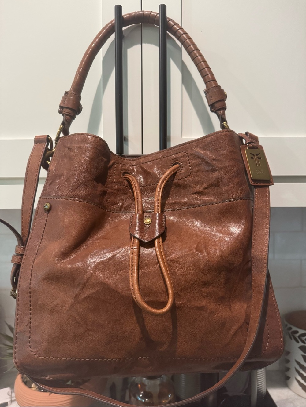 Frye Demi Drawstring Hobo Bag